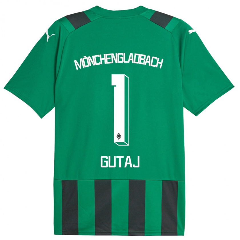 Kandiny Bambino Maglia Lindsay Gutaj #1 Nero Verde Kit Gara Away 2023/24 Maglietta