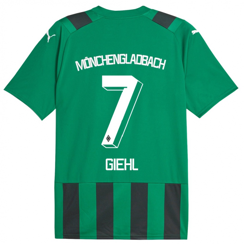 Kandiny Bambino Maglia Madita Giehl #7 Nero Verde Kit Gara Away 2023/24 Maglietta