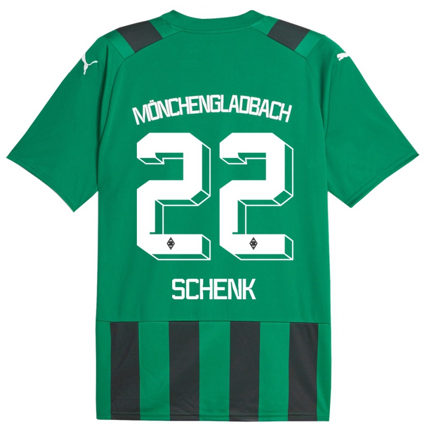 Kandiny Bambino Maglia Isabel Schenk #22 Nero Verde Kit Gara Away 2023/24 Maglietta