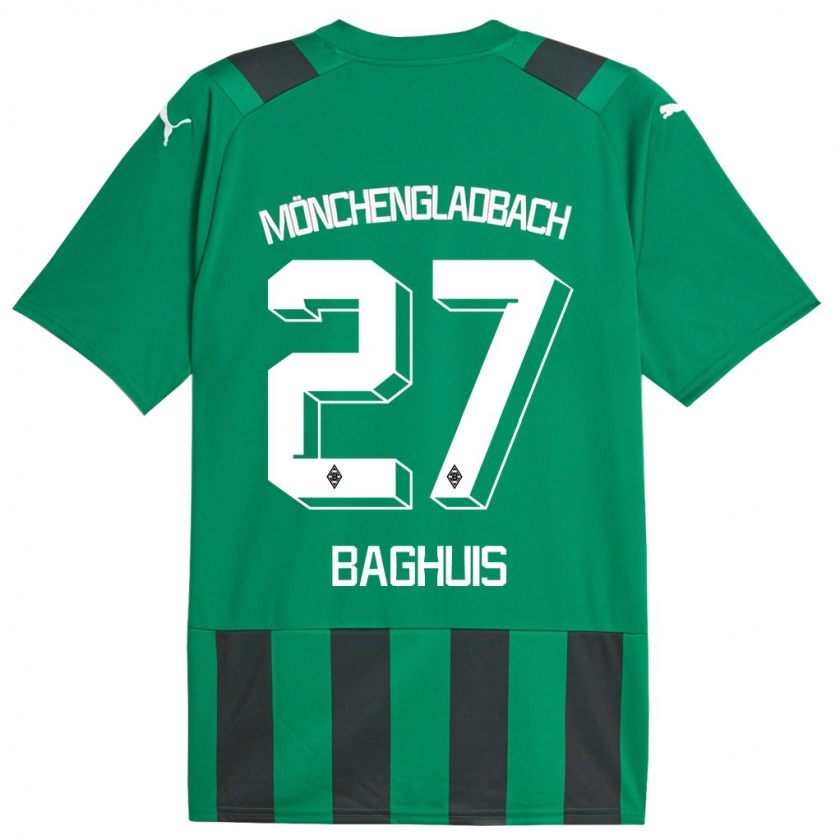 Kandiny Kinder Chantal Baghuis #27 Schwarz Grün Auswärtstrikot Trikot 2023/24 T-Shirt Österreich