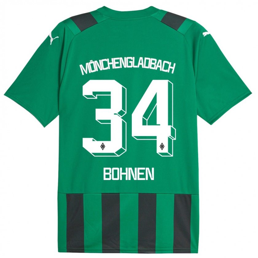 Kandiny Bambino Maglia Bohnen #34 Nero Verde Kit Gara Away 2023/24 Maglietta