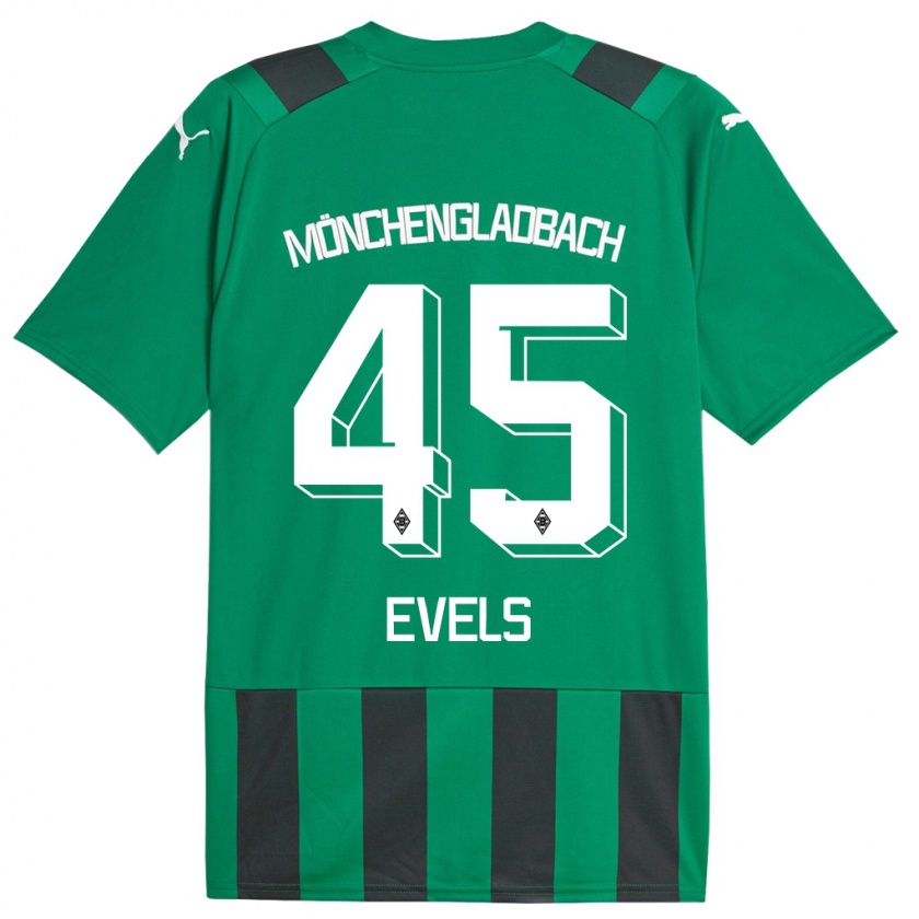 Kandiny Kinder Emily Evels #45 Schwarz Grün Auswärtstrikot Trikot 2023/24 T-Shirt Österreich