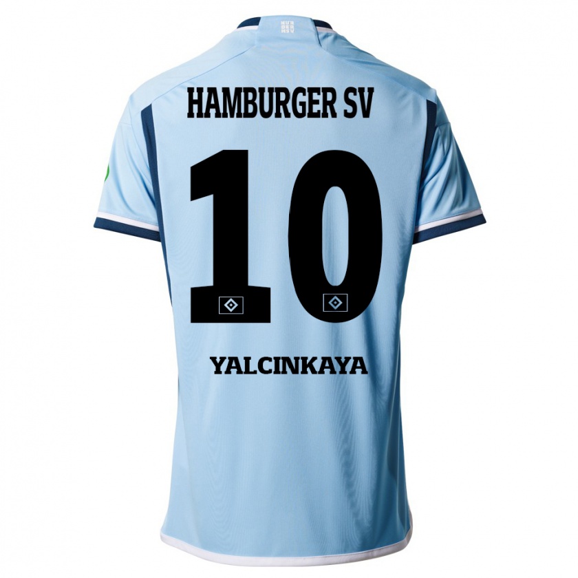 Kandiny Bambino Maglia Bilal Yalcinkaya #10 Blu Kit Gara Away 2023/24 Maglietta