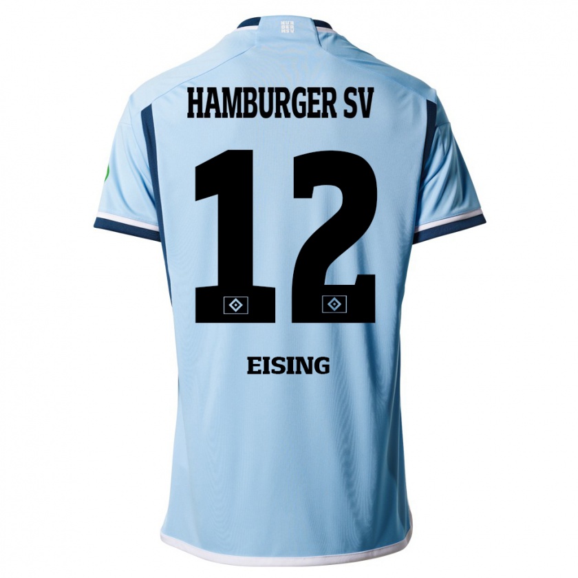 Kandiny Bambino Maglia Luis Eising #12 Blu Kit Gara Away 2023/24 Maglietta