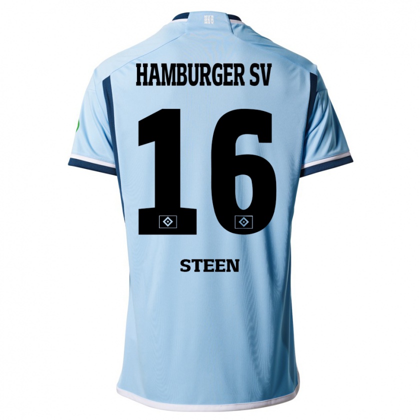 Kandiny Bambino Maglia Maya Steen #16 Blu Kit Gara Away 2023/24 Maglietta