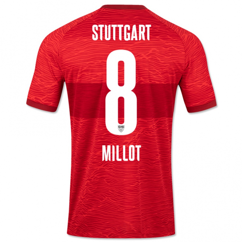 Kandiny Kinder Enzo Millot #8 Rot Auswärtstrikot Trikot 2023/24 T-Shirt Österreich