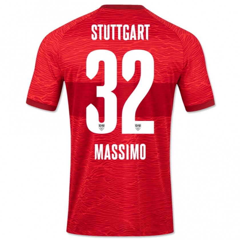 Kandiny Kinder Roberto Massimo #32 Rot Auswärtstrikot Trikot 2023/24 T-Shirt Österreich