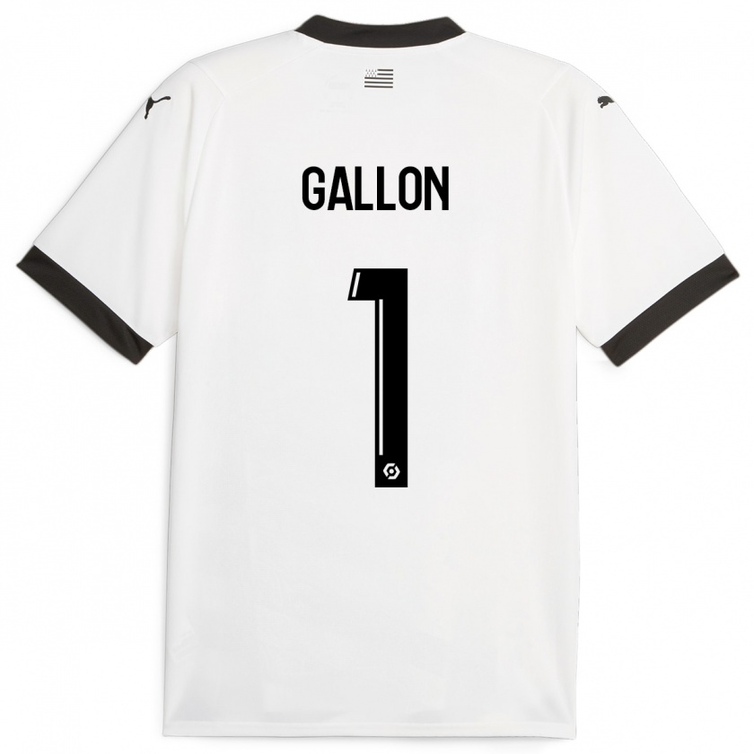 Kandiny Bambino Maglia Gauthier Gallon #1 Bianco Kit Gara Away 2023/24 Maglietta