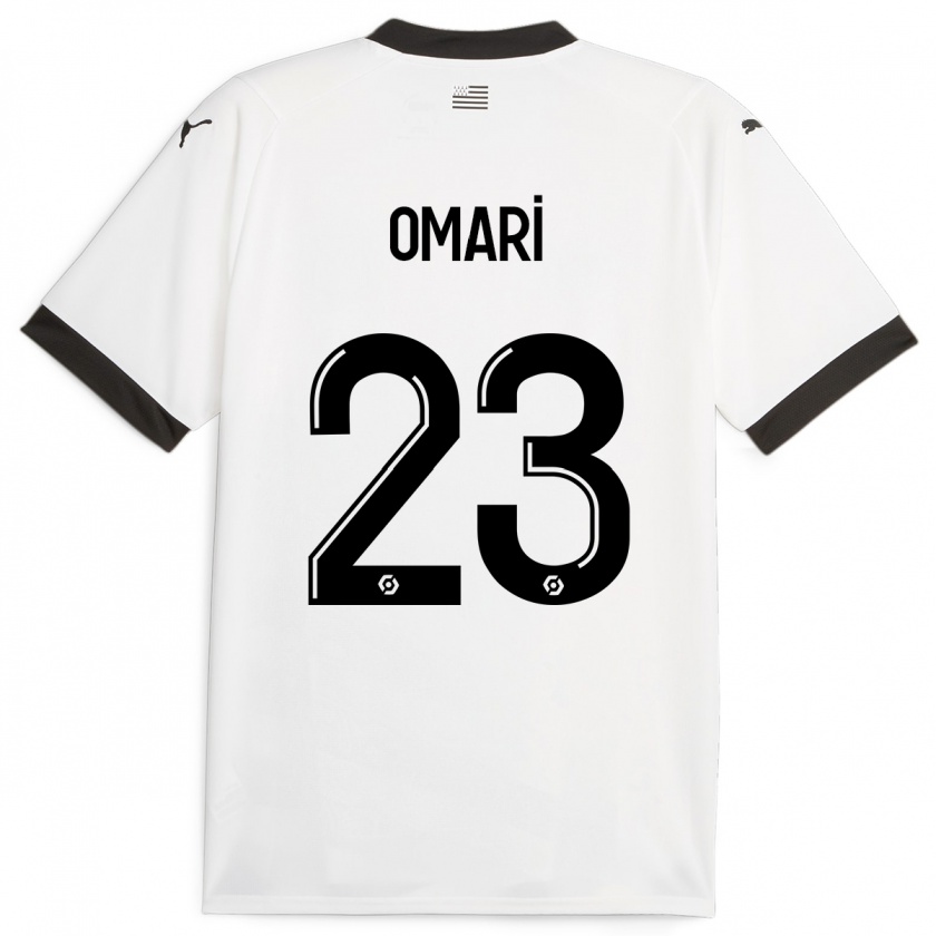 Kandiny Bambino Maglia Warmed Omari #23 Bianco Kit Gara Away 2023/24 Maglietta