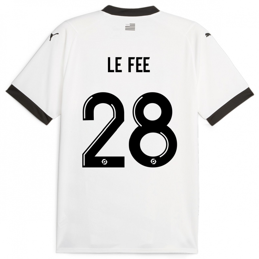 Kandiny Bambino Maglia Enzo Le Fée #28 Bianco Kit Gara Away 2023/24 Maglietta