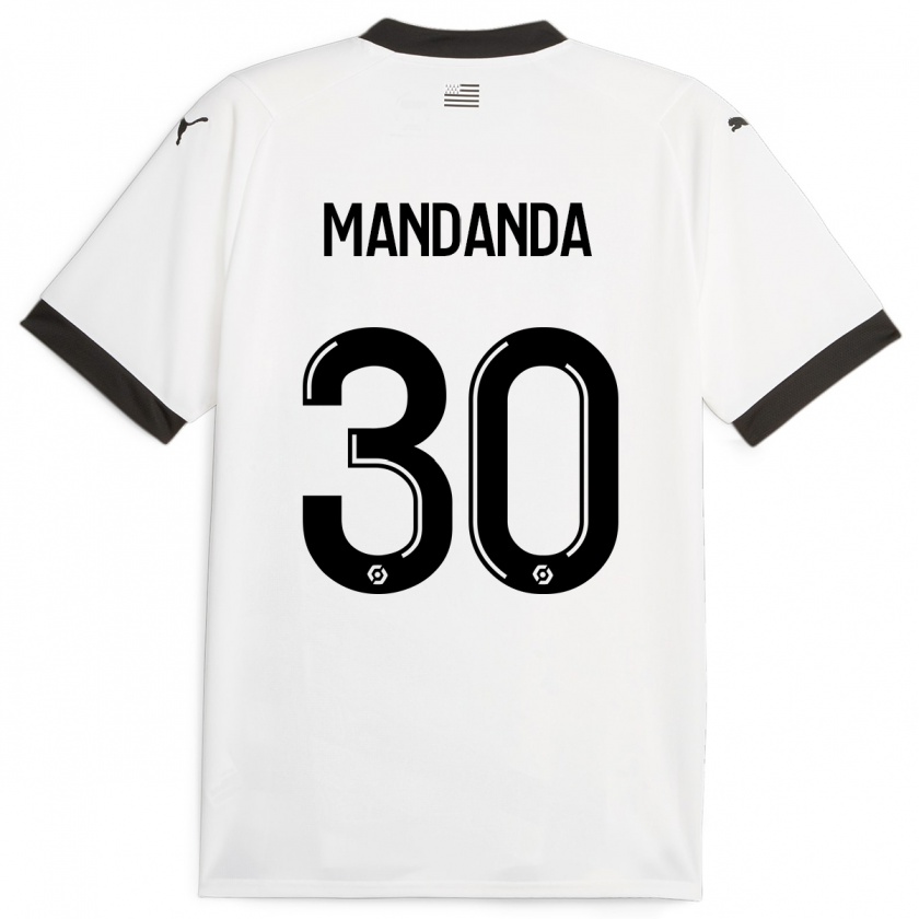 Kandiny Bambino Maglia Steve Mandanda #30 Bianco Kit Gara Away 2023/24 Maglietta