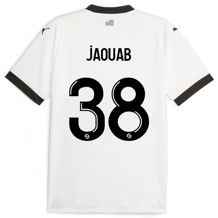 Kandiny Kinderen Mohamed Jaouab #38 Wit Uitshirt Uittenue 2023/24 T-Shirt België