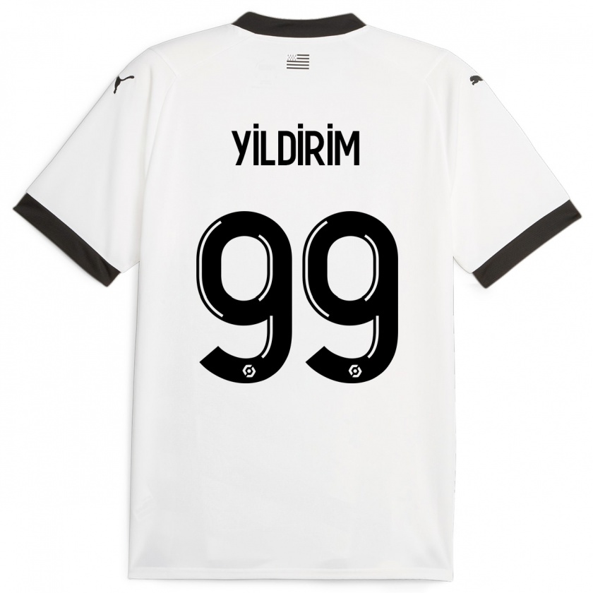 Kandiny Bambino Maglia Bertuğ Yıldırım #99 Bianco Kit Gara Away 2023/24 Maglietta