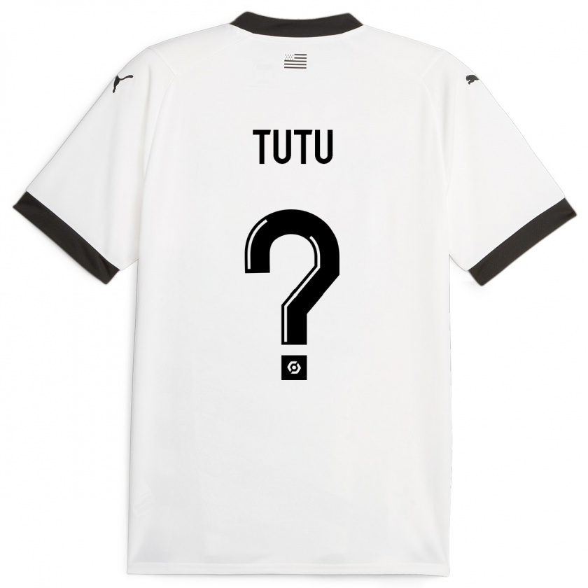 Kandiny Bambino Maglia Gabriel Tutu #0 Bianco Kit Gara Away 2023/24 Maglietta