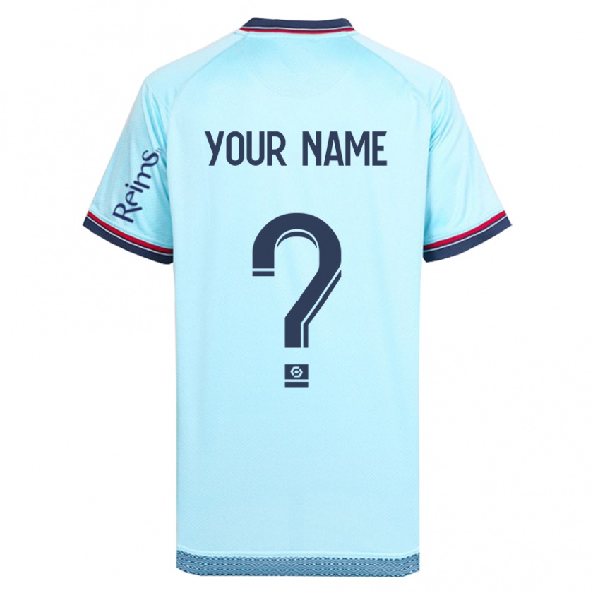 Kandiny Bambino Maglia Il Tuo Nome #0 Cielo Blu Kit Gara Away 2023/24 Maglietta