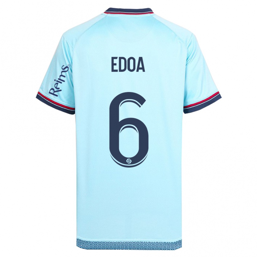 Kandiny Bambino Maglia Valentin Atangana Edoa #6 Cielo Blu Kit Gara Away 2023/24 Maglietta