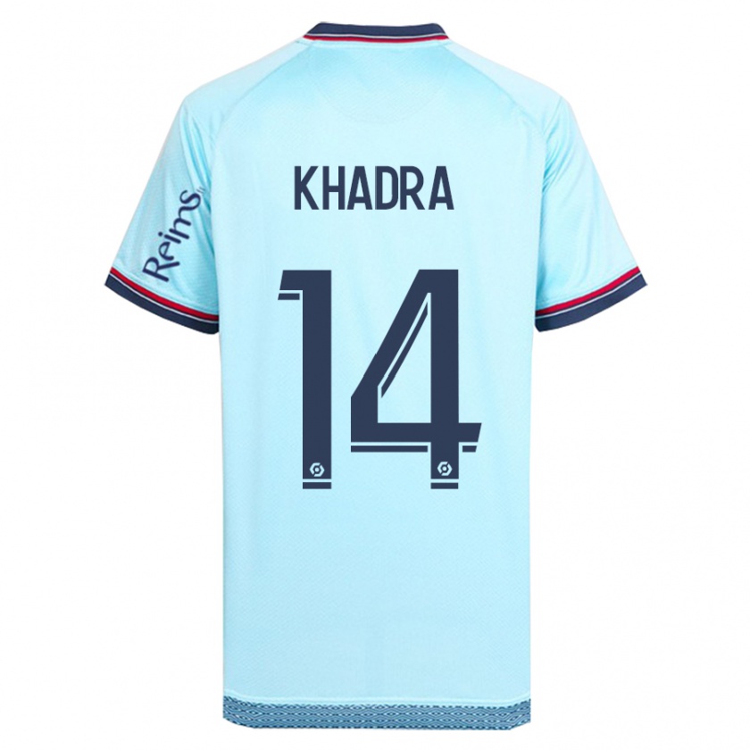 Kandiny Bambino Maglia Reda Khadra #14 Cielo Blu Kit Gara Away 2023/24 Maglietta