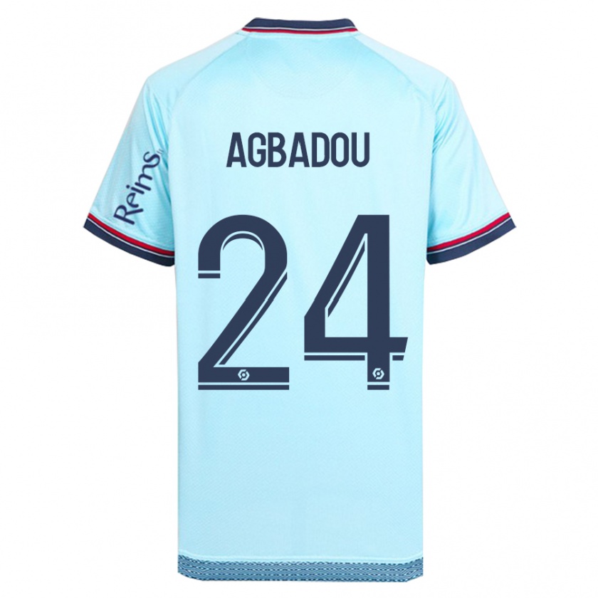 Kandiny Bambino Maglia Emmanuel Agbadou #24 Cielo Blu Kit Gara Away 2023/24 Maglietta