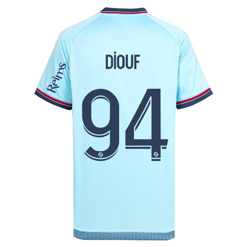 Kandiny Kinderen Yehvann Diouf #94 Hemelsblauw Uitshirt Uittenue 2023/24 T-Shirt België