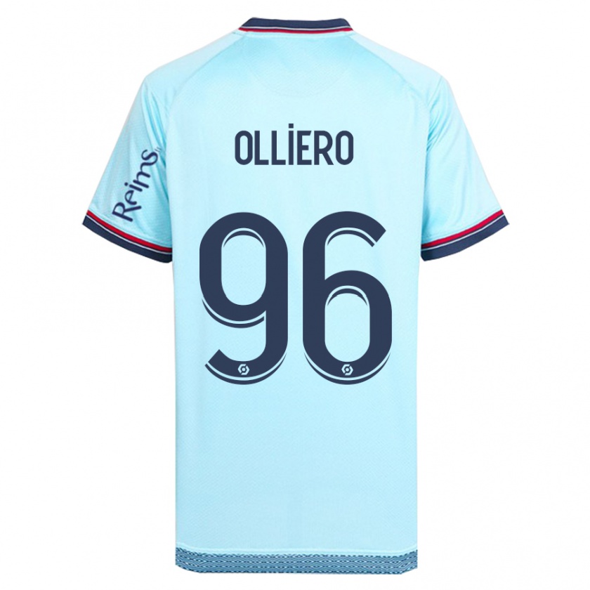 Kandiny Bambino Maglia Alexandre Olliero #96 Cielo Blu Kit Gara Away 2023/24 Maglietta