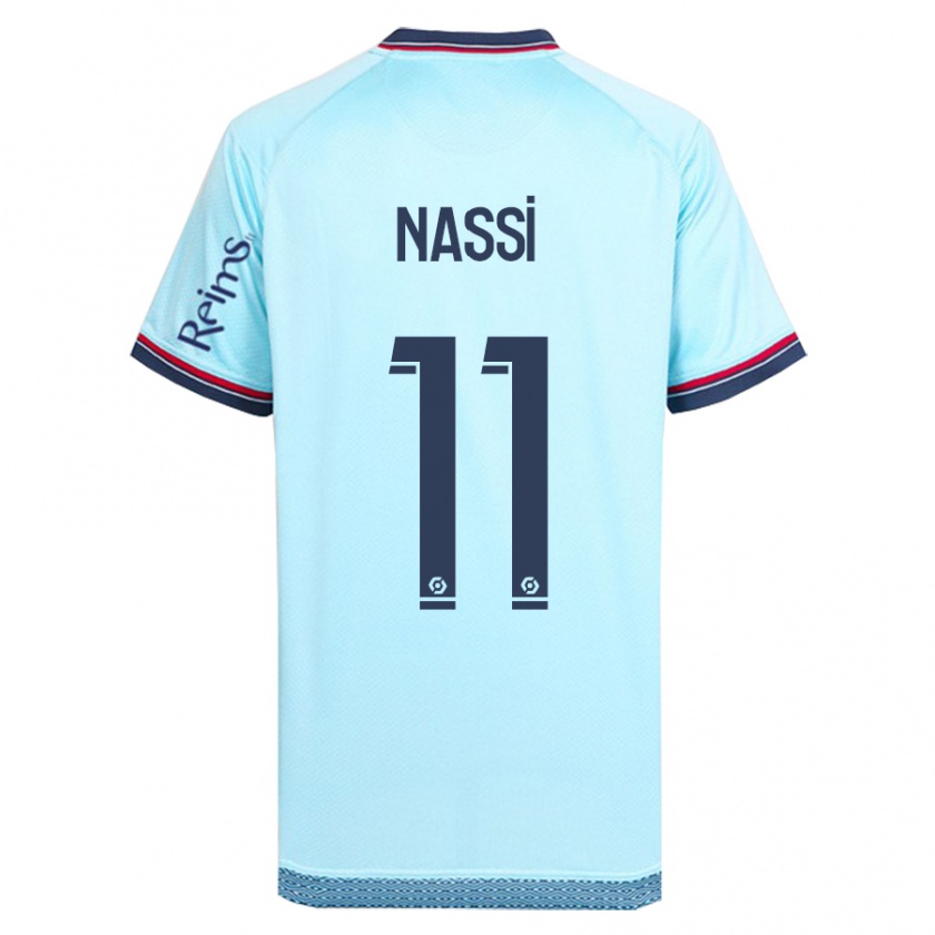 Kandiny Bambino Maglia Jade Nassi #11 Cielo Blu Kit Gara Away 2023/24 Maglietta