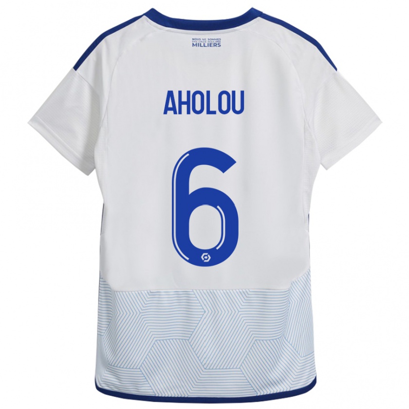 Kandiny Bambino Maglia Jean-Eudes Aholou #6 Bianco Kit Gara Away 2023/24 Maglietta