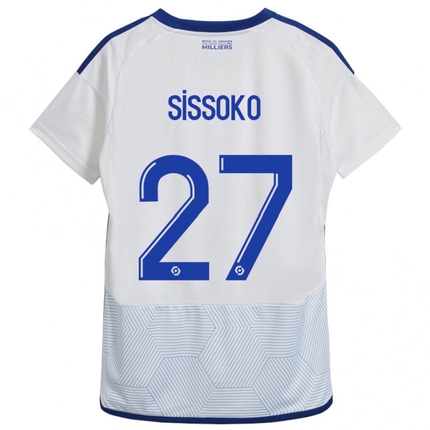 Kandiny Kinder Ibrahima Sissoko #27 Weiß Auswärtstrikot Trikot 2023/24 T-Shirt Österreich