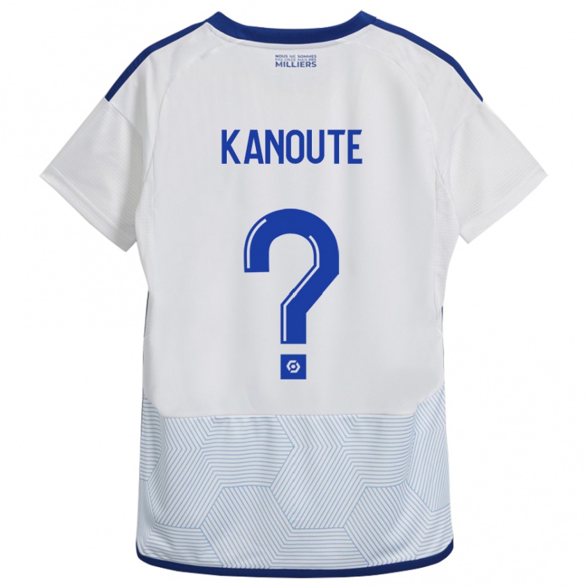 Kandiny Bambino Maglia Mahamadou Kanouté #0 Bianco Kit Gara Away 2023/24 Maglietta