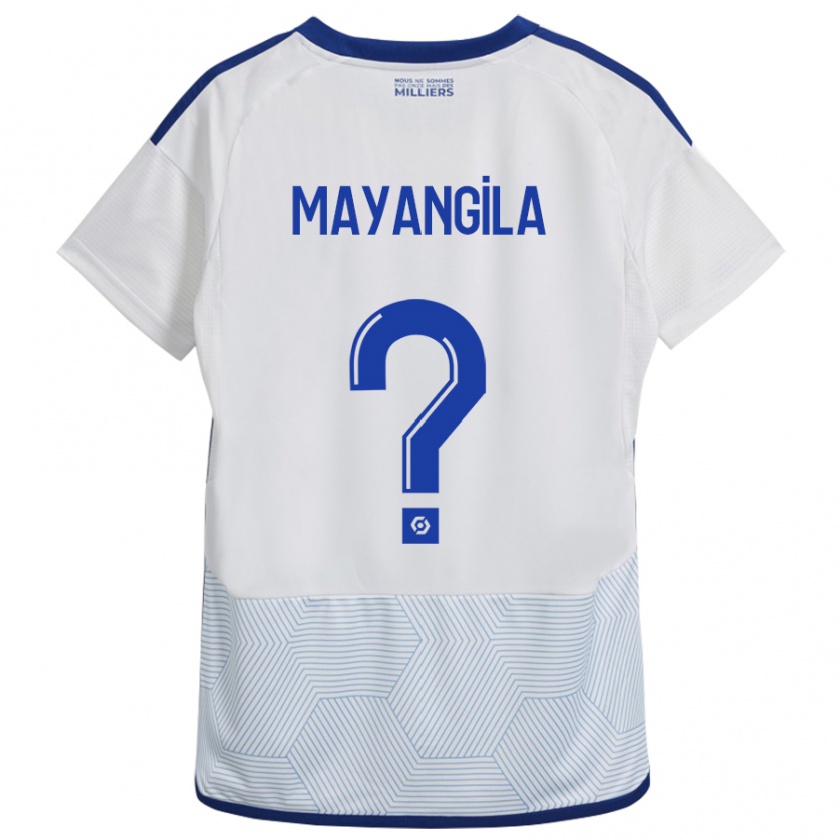 Kandiny Bambino Maglia Ryan Tutu Mayangila #0 Bianco Kit Gara Away 2023/24 Maglietta