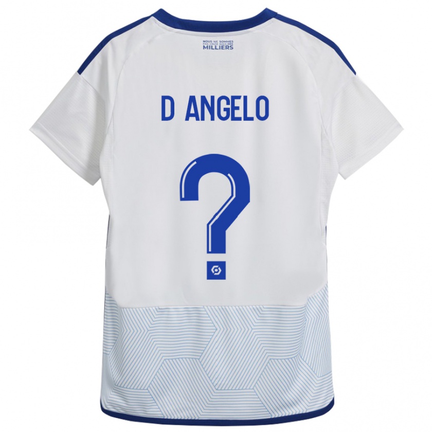 Kandiny Bambino Maglia Gianni D'angelo #0 Bianco Kit Gara Away 2023/24 Maglietta