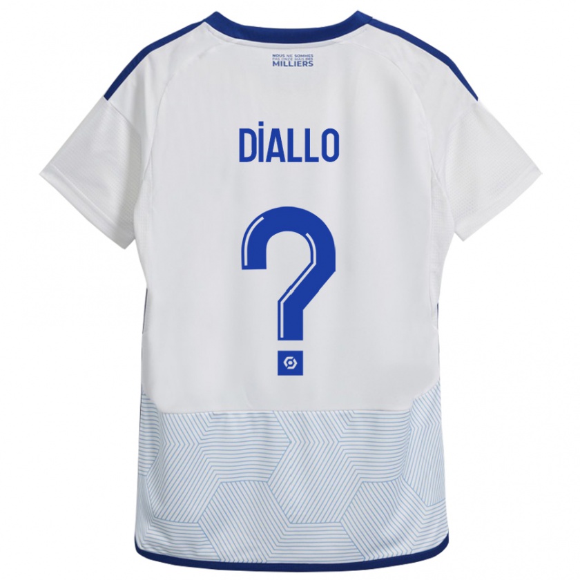 Kandiny Bambino Maglia Tidiane Diallo #0 Bianco Kit Gara Away 2023/24 Maglietta