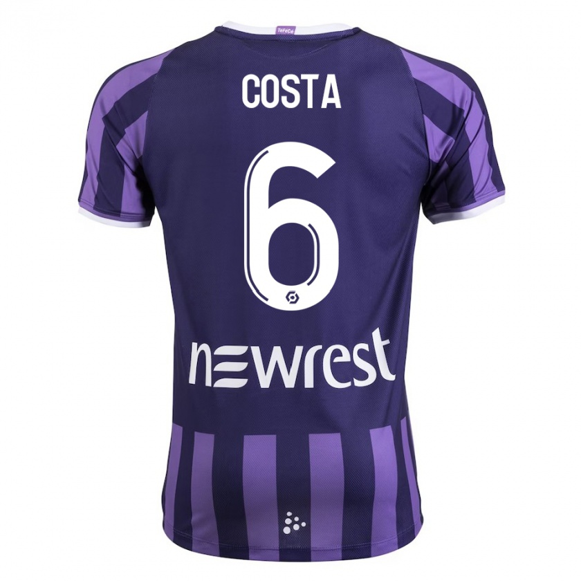 Kandiny Bambino Maglia Logan Costa #6 Porpora Kit Gara Away 2023/24 Maglietta