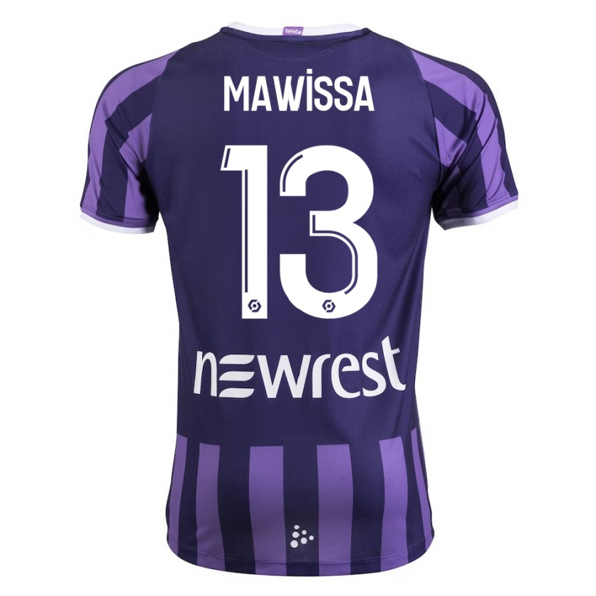 Kandiny Bambino Maglia Christian Mawissa Elebi #13 Porpora Kit Gara Away 2023/24 Maglietta