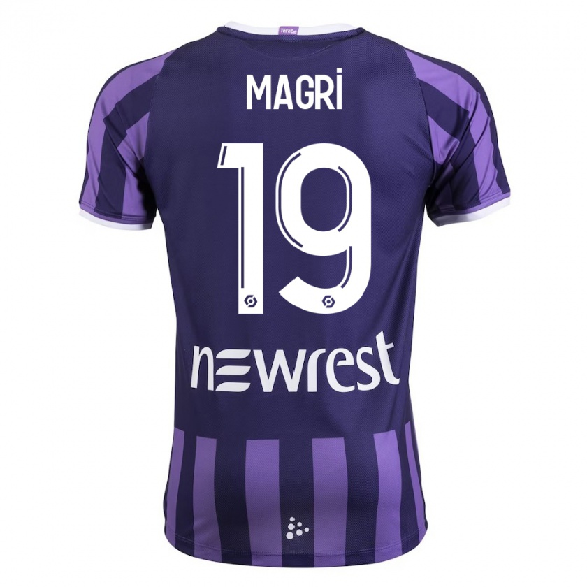 Kandiny Bambino Maglia Frank Magri #19 Porpora Kit Gara Away 2023/24 Maglietta