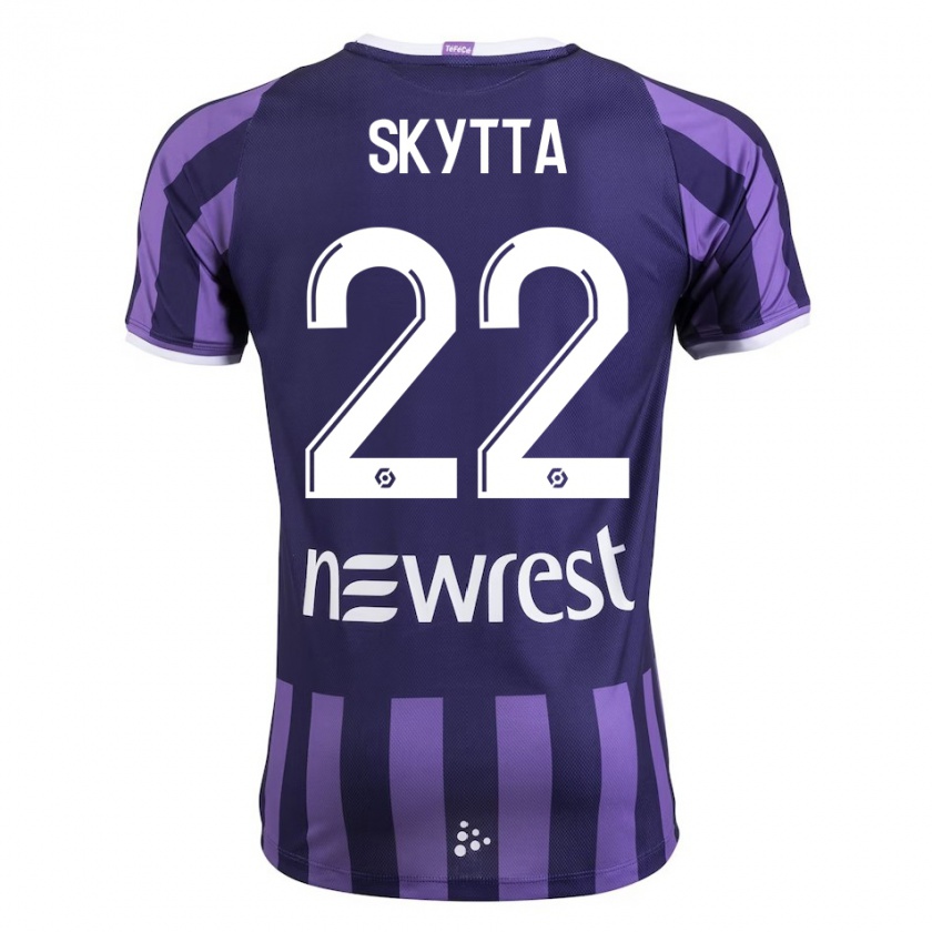 Kandiny Bambino Maglia Naatan Skyttä #22 Porpora Kit Gara Away 2023/24 Maglietta