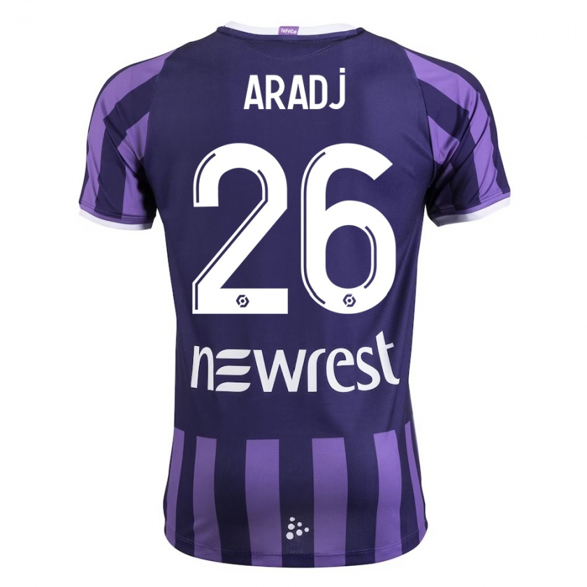 Kandiny Niño Camiseta Ylies Aradj #26 Morado 2ª Equipación 2023/24 La Camisa