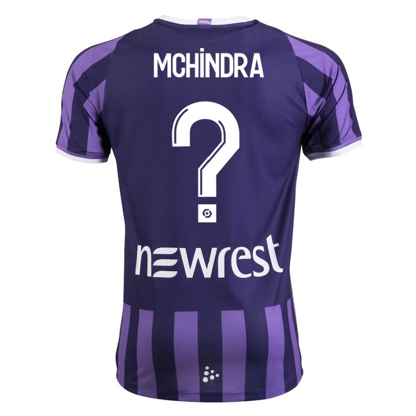 Kandiny Bambino Maglia Naime Said Mchindra #0 Porpora Kit Gara Away 2023/24 Maglietta