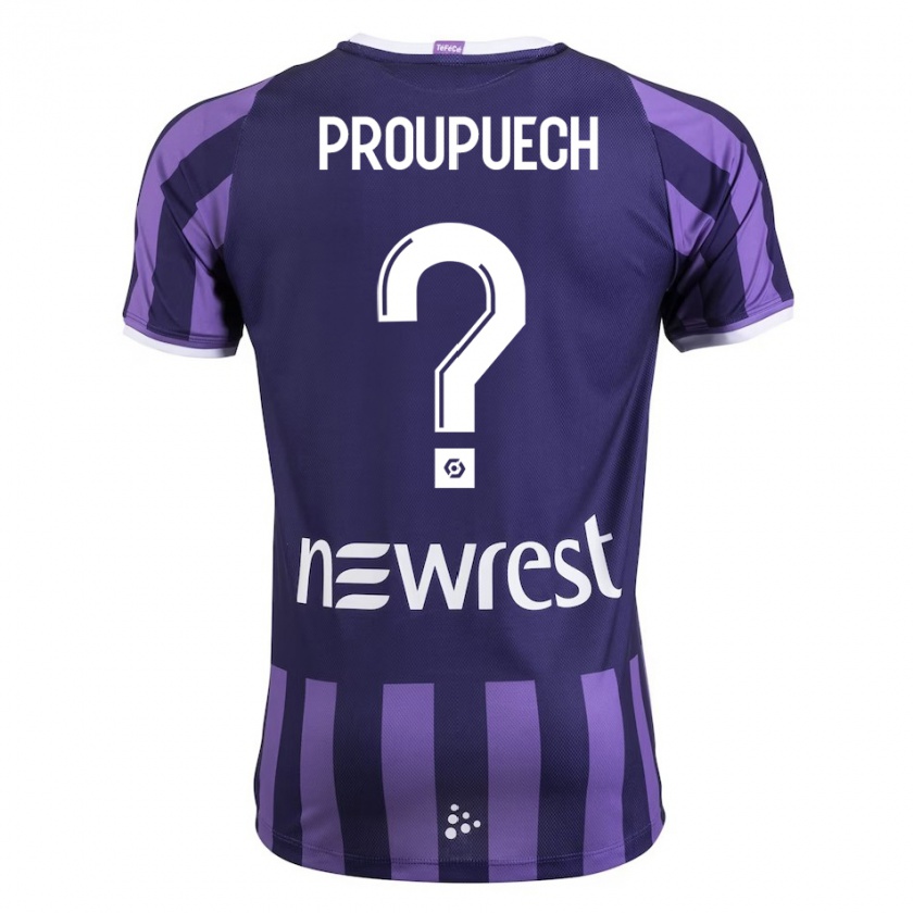 Kandiny Niño Camiseta Lucas Proupuech #0 Morado 2ª Equipación 2023/24 La Camisa