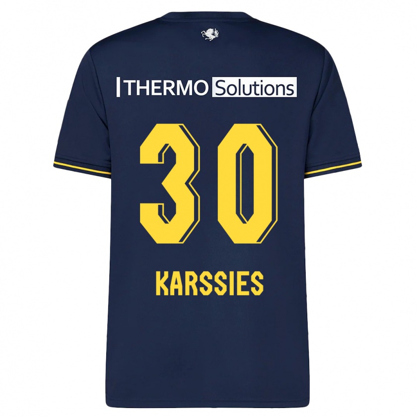 Kandiny Bambino Maglia Sam Karssies #30 Marina Militare Kit Gara Away 2023/24 Maglietta