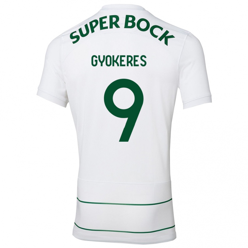 Kandiny Kinderen Viktor Gyökeres #9 Wit Uitshirt Uittenue 2023/24 T-Shirt België