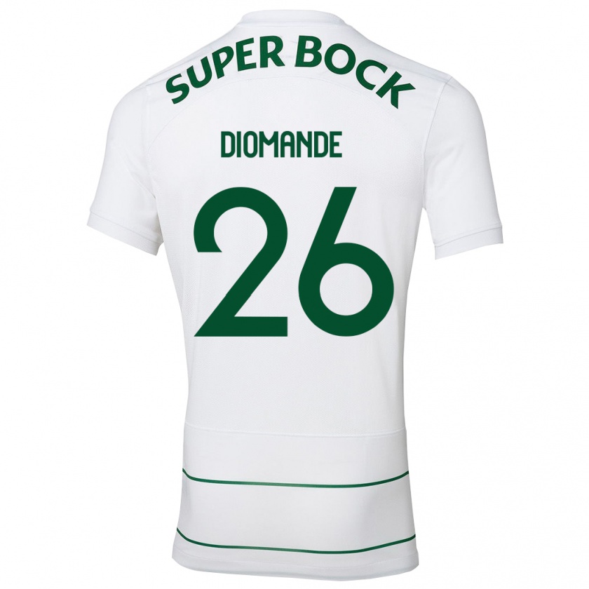 Kandiny Bambino Maglia Ousmane Diomande #26 Bianco Kit Gara Away 2023/24 Maglietta