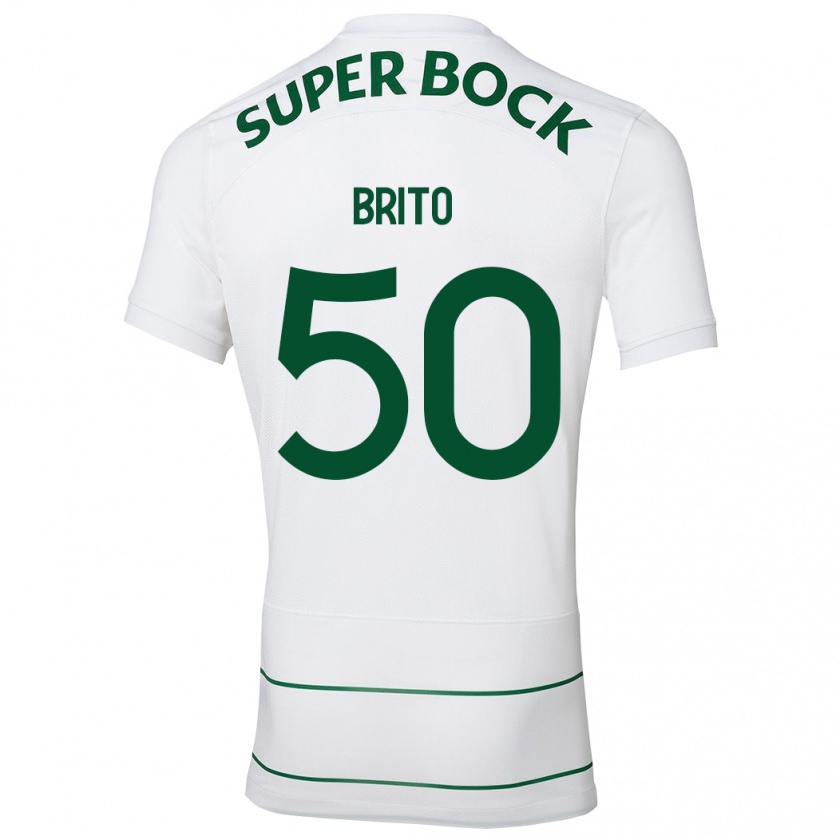 Kandiny Niño Camiseta Alexandre Brito #50 Blanco 2ª Equipación 2023/24 La Camisa