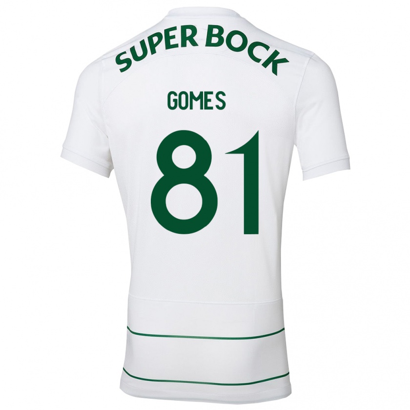 Kandiny Bambino Maglia Salvador Gomes #81 Bianco Kit Gara Away 2023/24 Maglietta