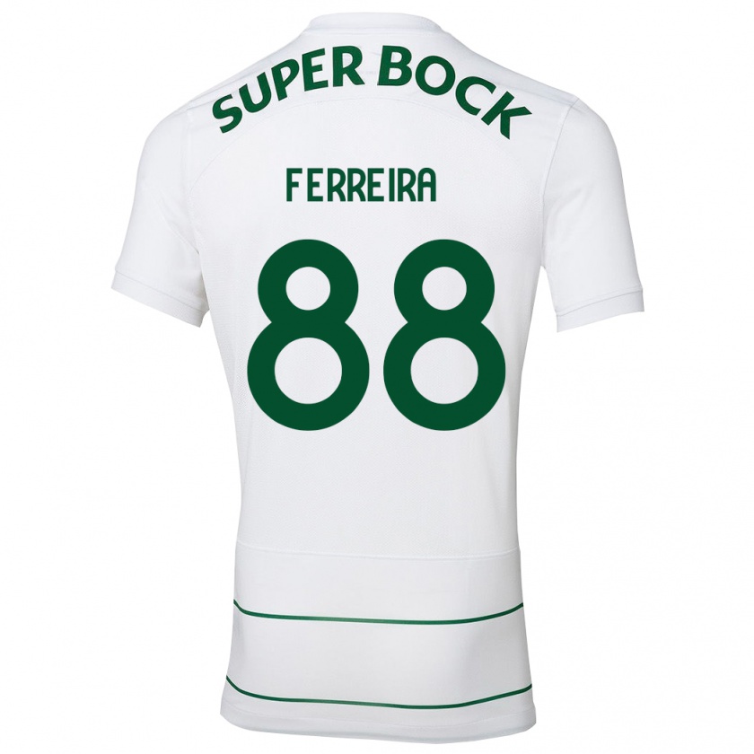 Kandiny Kinder Tiago Ferreira #88 Weiß Auswärtstrikot Trikot 2023/24 T-Shirt Österreich