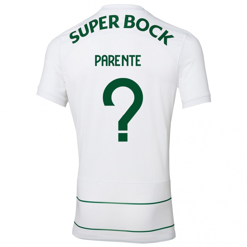 Kandiny Bambino Maglia Tiago Parente #0 Bianco Kit Gara Away 2023/24 Maglietta