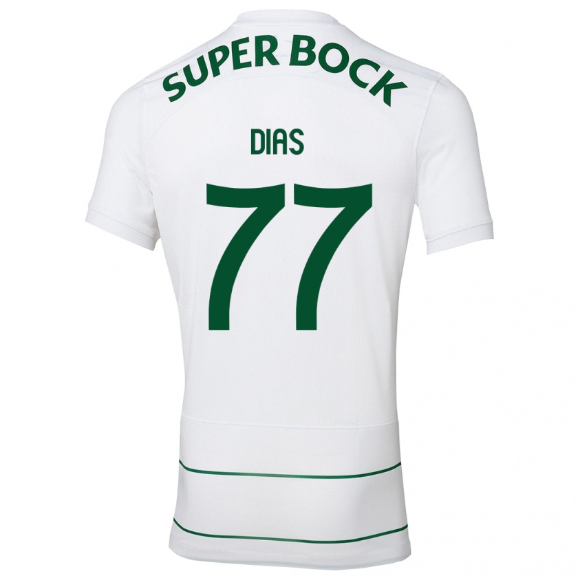 Kandiny Kinder Lucas Dias #77 Weiß Auswärtstrikot Trikot 2023/24 T-Shirt Österreich