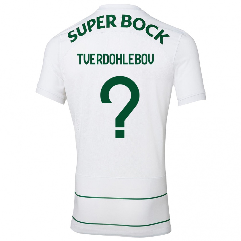 Kandiny Niño Camiseta Alex Tverdohlebov #0 Blanco 2ª Equipación 2023/24 La Camisa