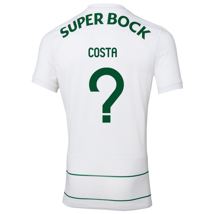 Kandiny Bambino Maglia Daniel Costa #0 Bianco Kit Gara Away 2023/24 Maglietta