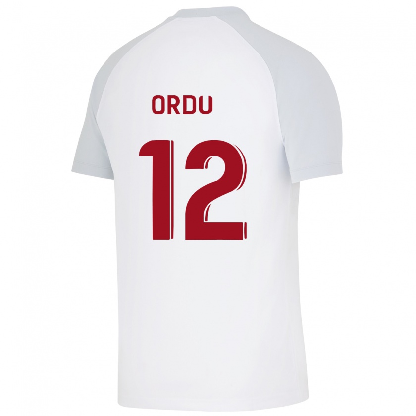 Kandiny Bambino Maglia Atakan Ordu #12 Bianco Kit Gara Away 2023/24 Maglietta