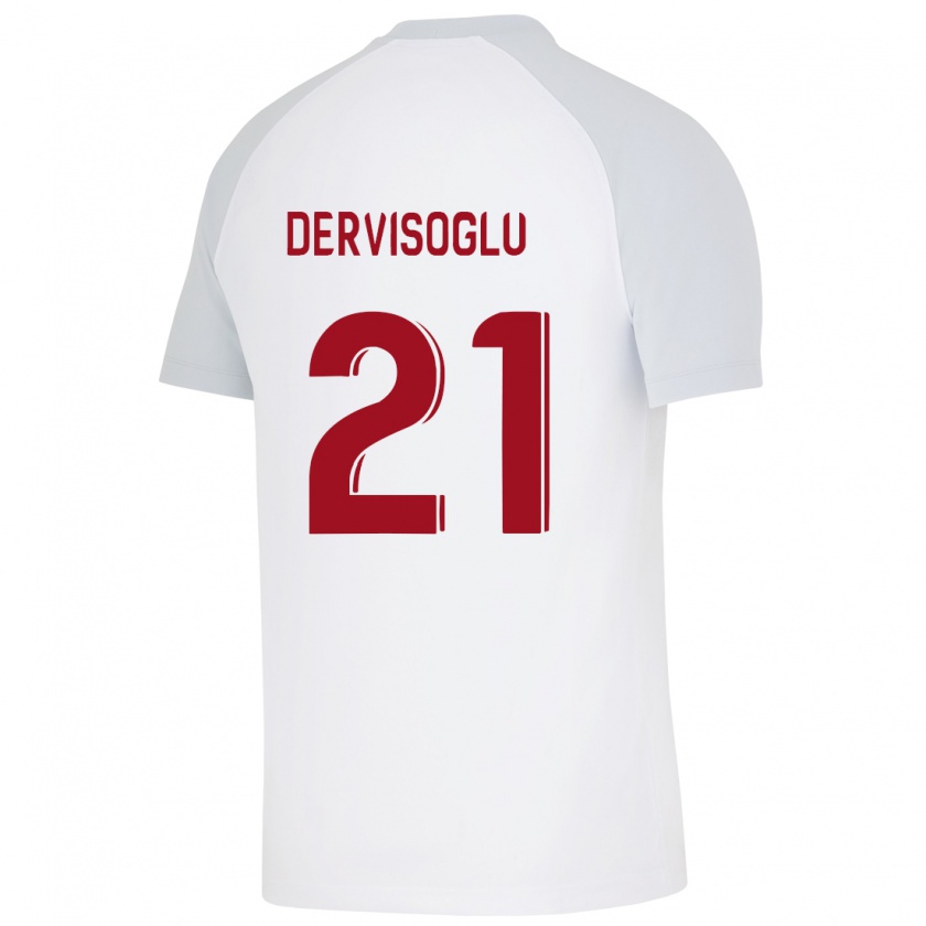 Kandiny Kinderen Halil Dervişoğlu #21 Wit Uitshirt Uittenue 2023/24 T-Shirt België